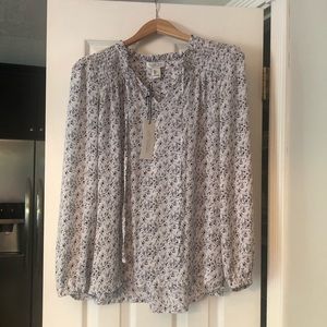 NWT Rachel Zoe Sz L Floral Blouse
